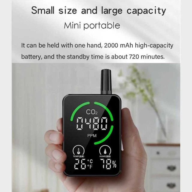 High Accuracy Carbon Dioxide/Temperature/Humidity Sensor Air Quality Monitor