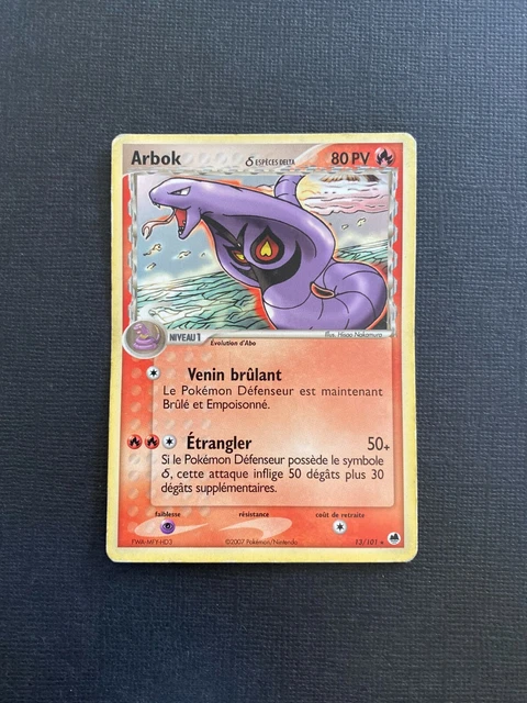 Carte Pokémon Arbok 13/101 – Rare – Bloc EX Ile des dragons – VF – BE