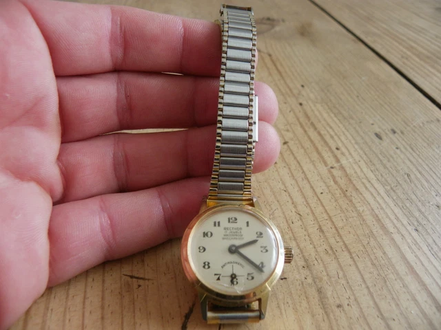 MONTRE MECANIQUE FEMME Recthor 17 Jewels Plaque Or EUR 50,00