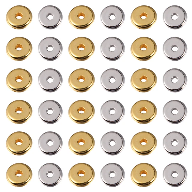 300pcs Flat Spacer Perlen Schmuck herstellen lose Perlen DIY Halskette Armband