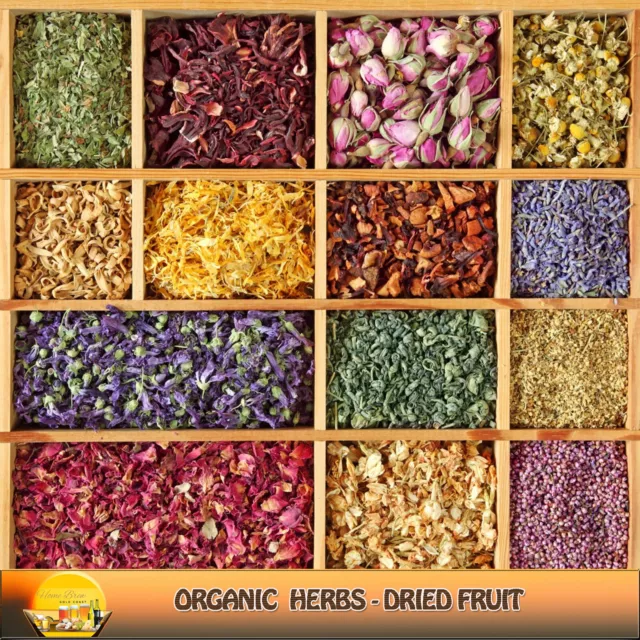 PREMIUM CERTIFIED ORGANIC LOOSE-LEAF HERBS & DRIED FRUIT  ~Certified Organic~