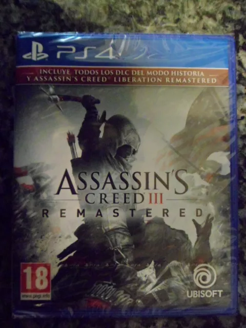 Assassin's Creed III Remastered PS4 Nuevo con Assassins Liberation castellano..`