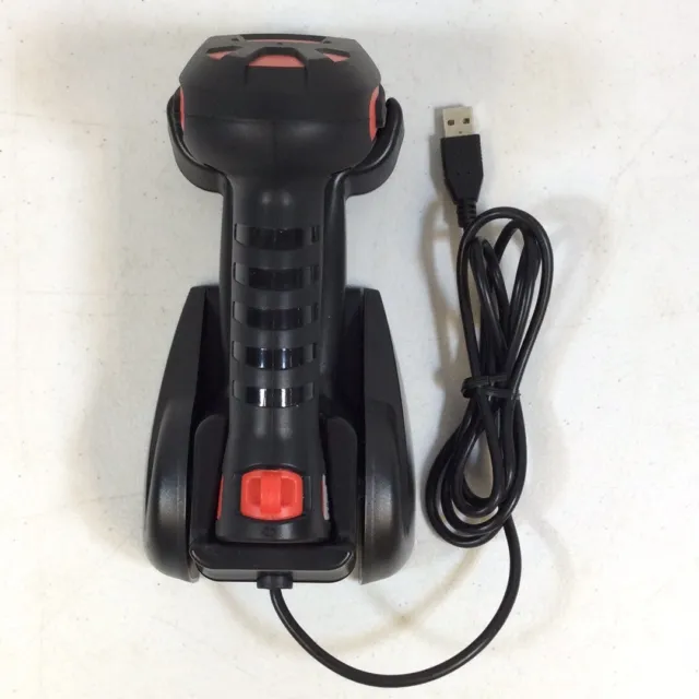 Alacrity MJ-202 Black Red Dust Proof Barcode Scanner W/ Wireless Charging Stand