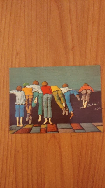 Cartolina Postcard  Rene Pinard  Bambini al muretto Bello, bello, bello! Nuova