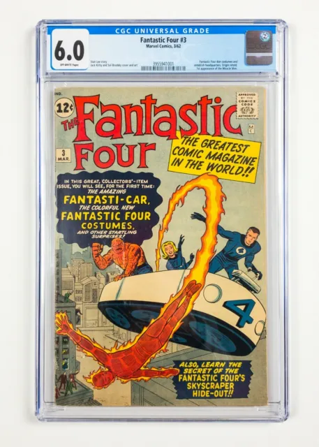 Fantastic Four #3 - CGC 6.0 - Off-white pages -1st Appearance in Costume