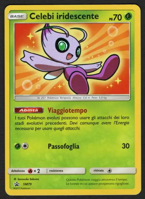 Carta Pokemon Celebi Iridescente Shining SM79 Black Star Promo ITA Rara BGS PSA