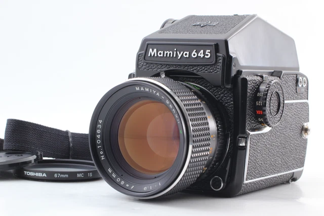 [MINT w/Strap] MAMIYA M645 1000S Film Camera AE Finder + C 80mm f/1.9 From JAPAN