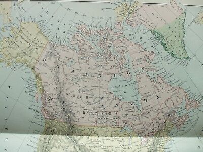 Antique Print Dated C1870's Map Of North America United States USA Folding Atlas 3