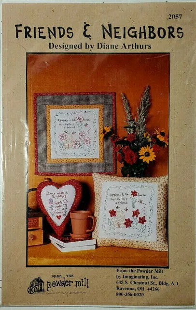 Diane Arthur Embroidery Pattern FRIENDS & NEIGHBORS Powder Mill