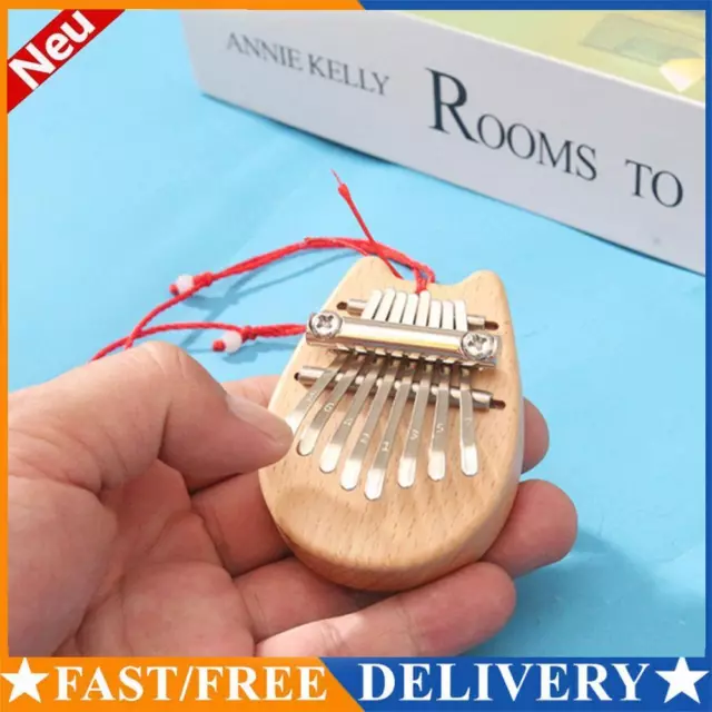 8 Schlüssel Niedliche Kalimba Holz Retro Finger Klavier Exquisites Geschenk für Kinder Anfänger