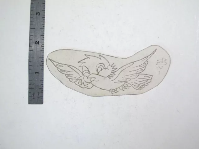 De Colección Años 60 Años 70 Tatuaje Flash Plantilla de Acetato Dibujos Animados Bluebird Firmado BR3