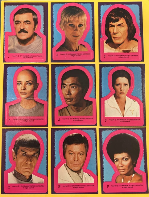 1979 Topps Star Trek: The Motion Picture Set Of 19 Sticker Cards NM-MT