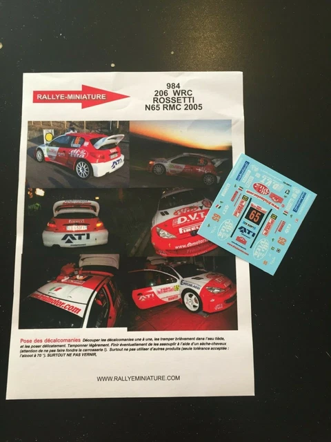 DECALS 1/43 PEUGEOT 208 Althaus Rallye Monte Carlo 2020 Wrc Rally