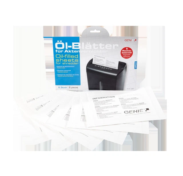 Genie Pflegekit Ölpflegepapier für Aktenvernichter #A1
