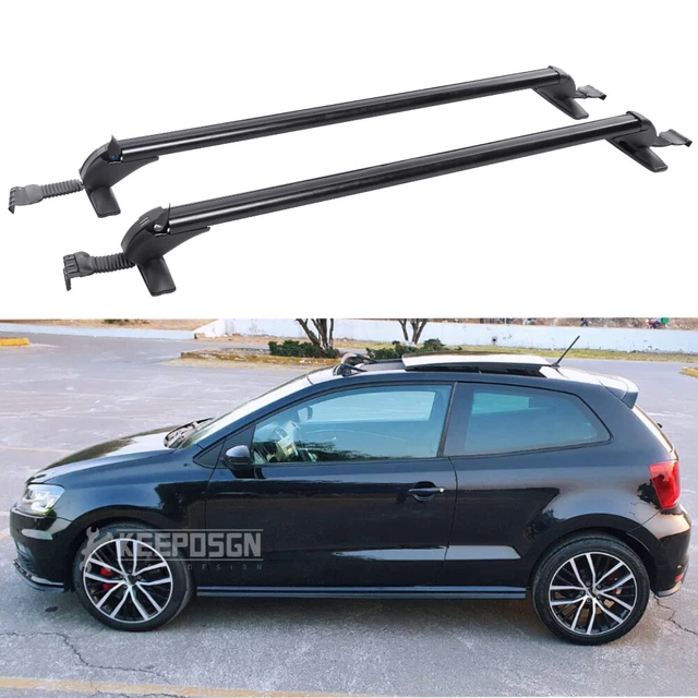 ALUMINIUM LOCKING TOP Roof Rack Cross Bars Cargo Carrier For VW Polo