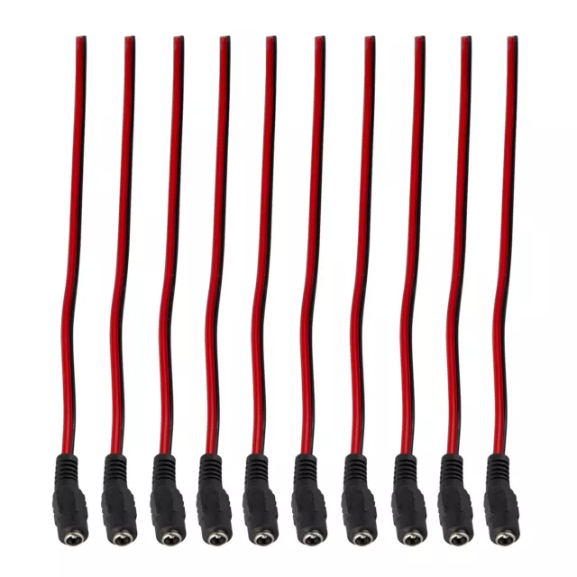 10pcs DC Pigtail Power Supply Cable Female Connector 5.5x2.1mm Plug Adapter Wire