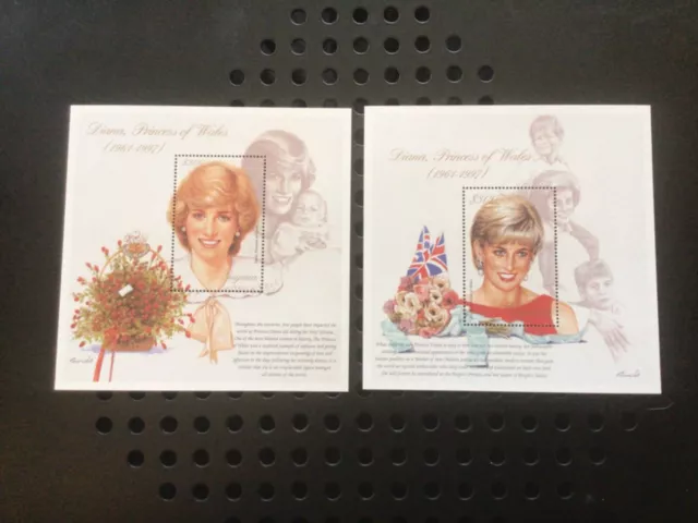 2 x Guyana Mint minisheet 1997- Diana princess of Wales