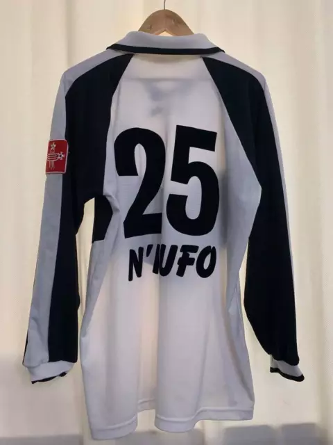 Fc Lugano Switzerland 2000/2001 Match Worn Home Football Shirt Jersey N'kufo #25