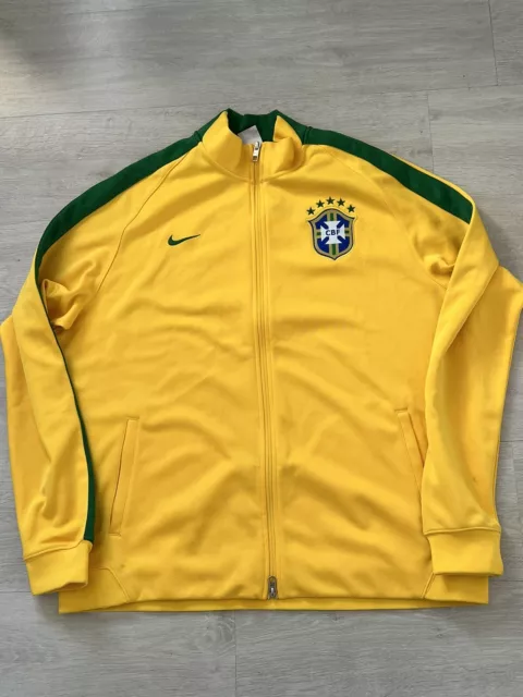 Nike Brasil Anthem Soccer Jacket - White/Blue (AR8616-100) - Size XXL - NWT