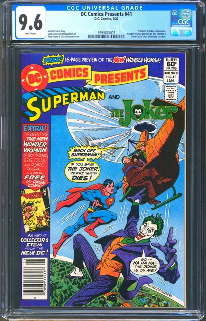 Dc Comics Presents #41 - Cgc 9.6 - Wp Nm+ Newsstand - Joker - Wonder Woman Prev.