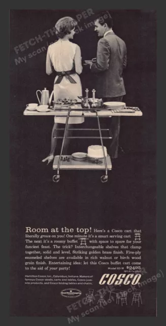 Cosco Serving or Buffet Cart 1960s Print Advertisement Ad 1963