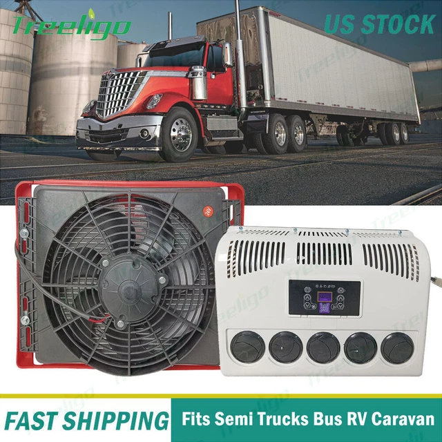 10000 BTU TRUCK Cab Air Conditioner 12V Split AC Fits Semi Trucks Bus