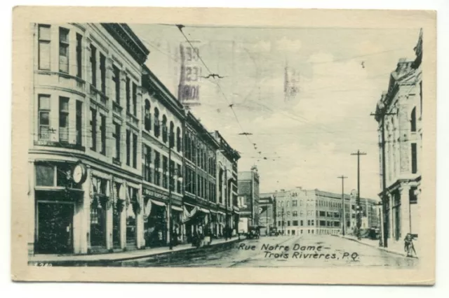 Trois Rivieres Quebec Rue Notre Dame Old Postcard - Canada