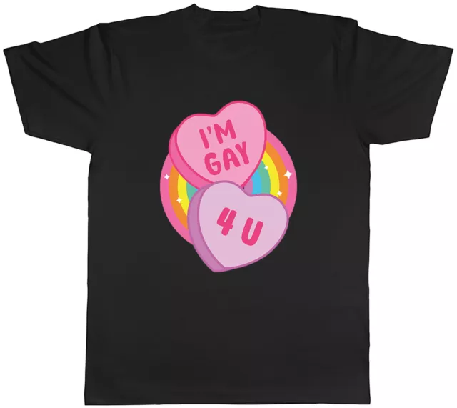 LGBTQ Valentines Mens T-Shirt I'm Gay for You Pride Rainbow Tee Gift