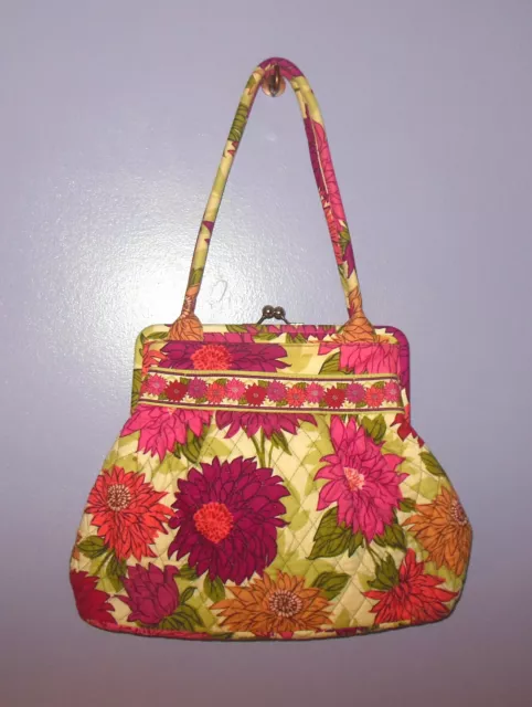 Vera Bradley Alice Kiss Lock Shoulder Bag Hello Dahlia