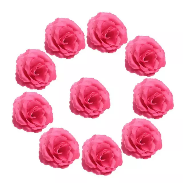 10pcs 7cm Artificial Silk Flowers Rose Heads for Home Wedding