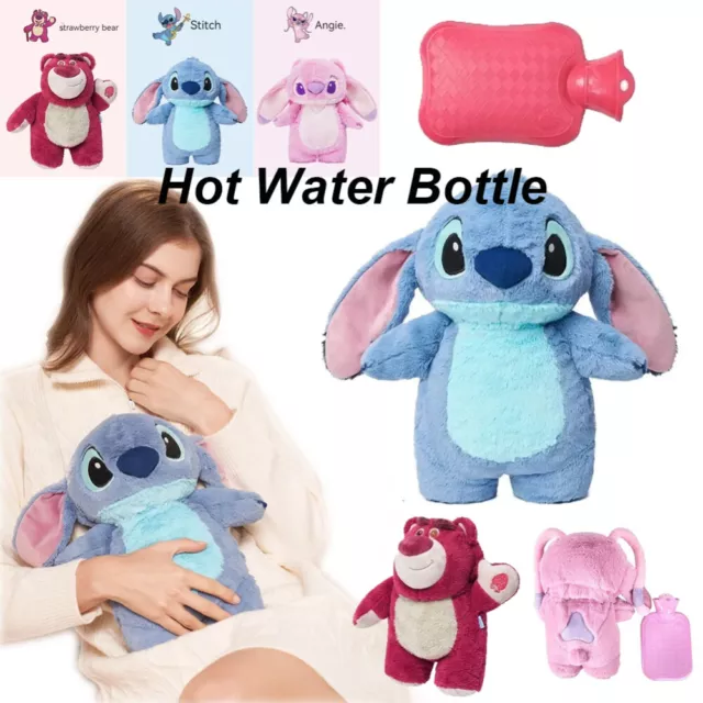 Stitch Hot Water Bottle Soft Winter Plush Warm Hand Bag Home Water Filling 500ML