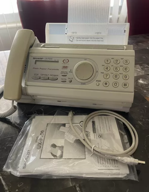 Fax Machine Sharp UX-P100 Plain Paper Facsimile Machine Copier Phone Caller ID