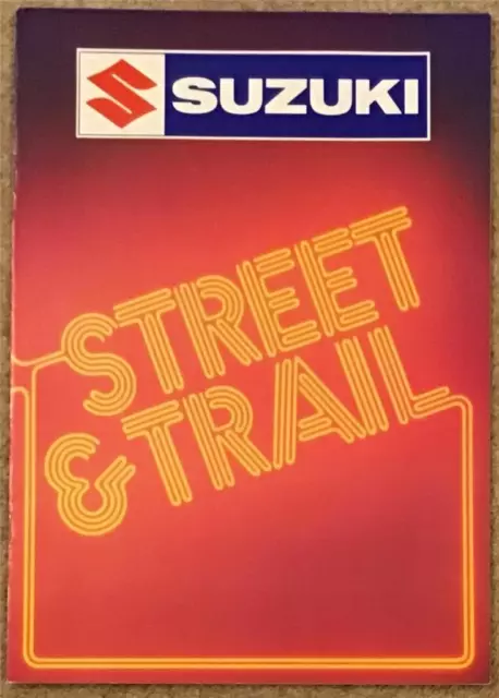 SUZUKI STREET 8 & TRIAL RANGE Motorcycle Sales Brochure 1985