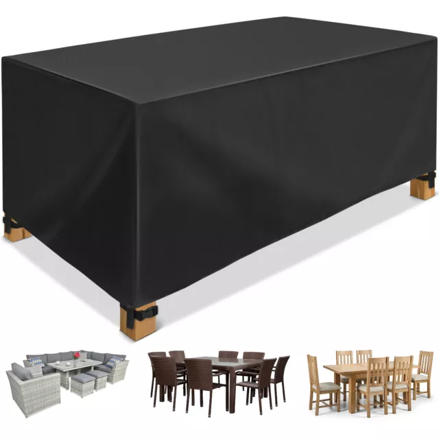 Waterproof Garden Patio Furniture Cover Outdoor Rattan Table Seat Covers Black