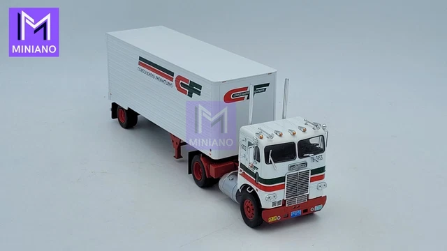 Camion Américain White Cabover K9700W - Modèle Miniature 1:66, Marque Winross, Thème Union Carbide