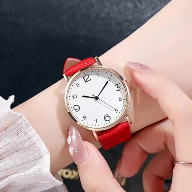 Womens Quartz Analog Watch with Casual Leather Strap Fashionable Gift 3