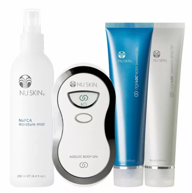 NU SKIN ageloc Galvanic Body Spa + Body Shaping Gel+Dermatic Effects +NaPCA mist