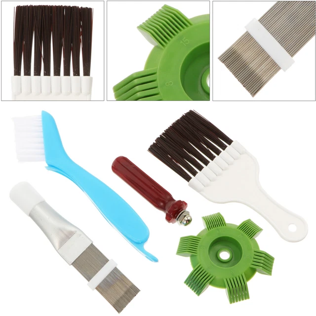 Kit De 2 Brosses De Nettoyage Pour Condenseur Climatiseur - Peigne à Ailettes Plastique Et Acier