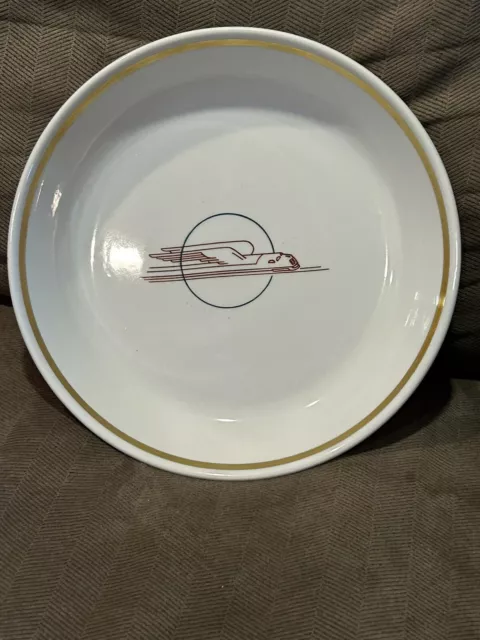 Union Pacific RR (UPRR) Winged Streamliner 9" Gold Stripe Bowl