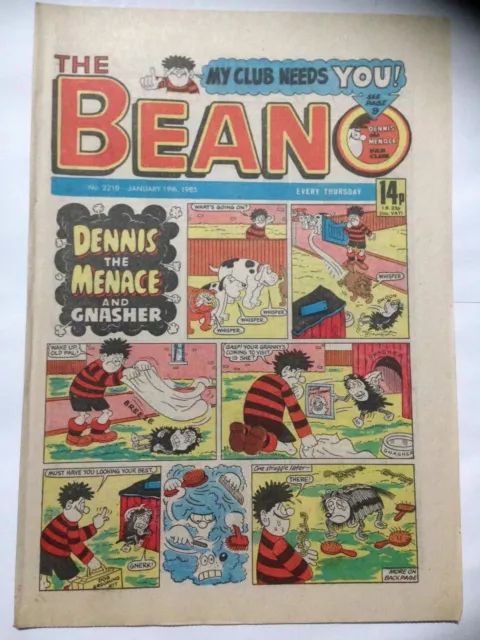 DC Thompson THE BEANO Comic. Issue 2218. January 19th 1985 **Free UK Postage**