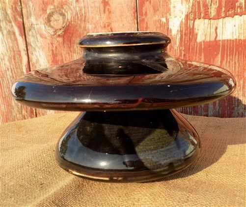 Brown Ceramic Porcelain Insulator, 2 Tier High Voltage Insulator E,