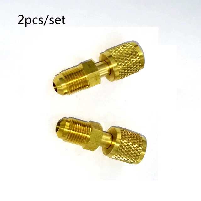 2 Adattatori R410A Da 5/16” Femmina A 1/4” Maschio – Raccordo Girevole Per Climatizzatori