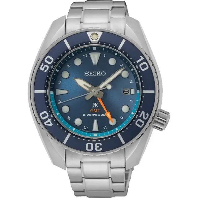 Orologio Seiko Prospex Sumo Solar GMT SFK001J1 Watch Solare Blu Uomo Sea