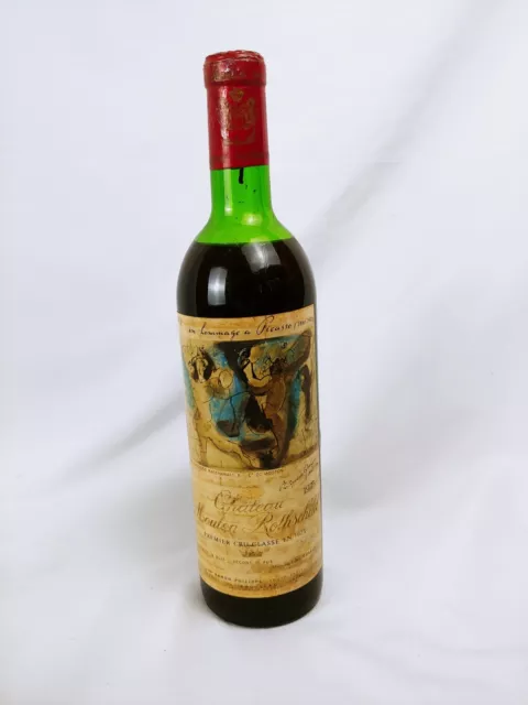 Chateau Mouton Rothschild 1973  Picasso Bottiglia Di Vino Rosso