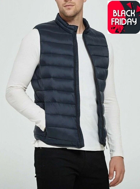 Giubbotto uomo piumino invernale giubotto smanicato gilet giacca blu slim da 4XL