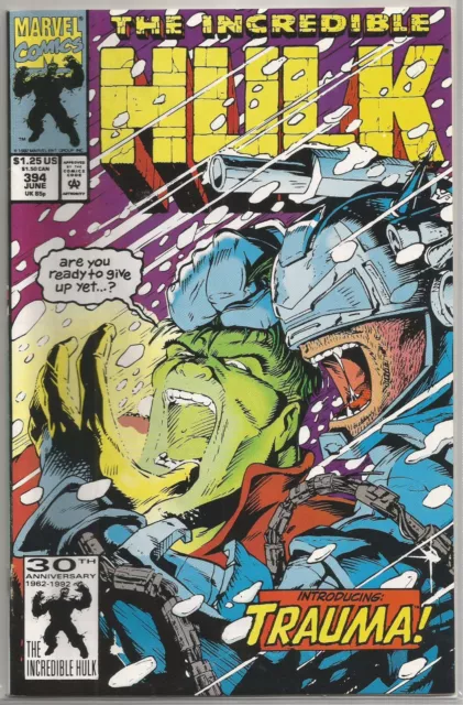 The Incredible Hulk #394 : Vintage Marvel comic book from June 1992