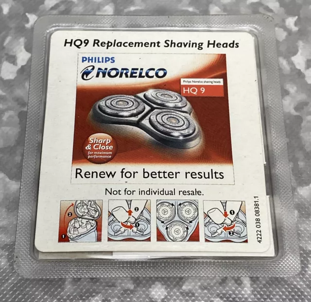 NEW Genuine OEM PHILIPS Norelco HQ9 Replacement Shaving Heads