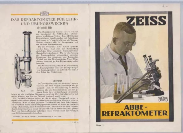 Abbe-Refraktometer.  [Bedienungsanleitung]. Mess 172