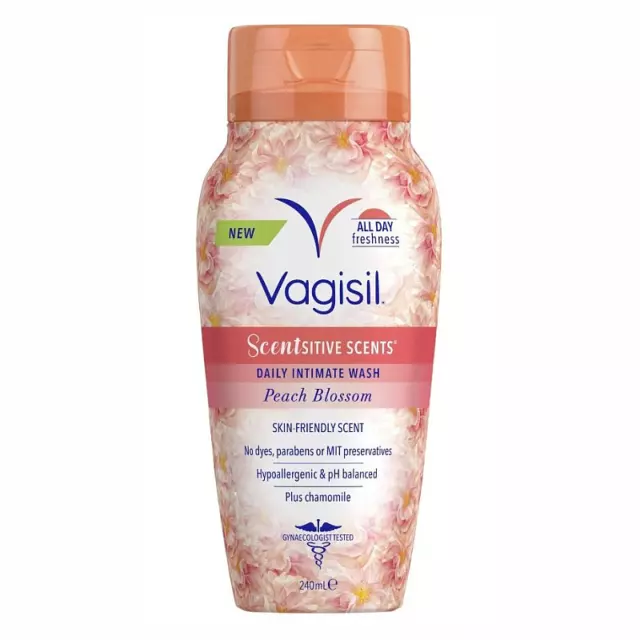 Vagisil Intimate Wash Scentsitive Scents Peach Blossom 240 ml - For Healthy Skin