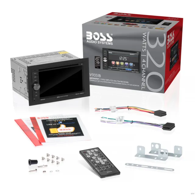 Boss Audio BV9351B 320W Double DIN In-Dash Car Reciever w/ 6.2 Inch Touchscreen